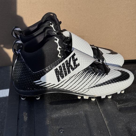 Nike Lunarbeast Strike Pro TD White Black Football Cleats Mens‎ 12 833421-100 main image 6